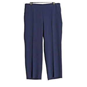 Kasper Women's Pull-On Stretch Crepe Pants Blue Heron NEW Size 18W